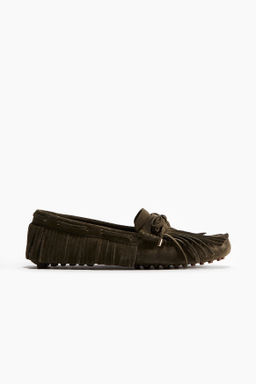 Mocasines de ante con flecos