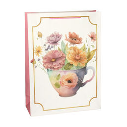 Цена за 12 шт. Пакет подарочный 26x32x12см Цветы / 5451L /уп 12/384/210 г - ГалеонТрейд фото 3