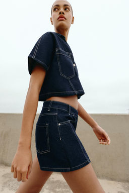 FALDA PANTAL?N Z1975 DENIM CRUZADA / Azul - Zara фото 12