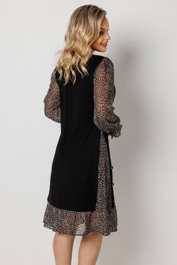 Платье женское 6165/06/Черный, коричневый - Rise фото 3