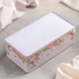 Подставка для салфеток «Прованс», 21.5×11.5×7.5 см, жесть, розовая