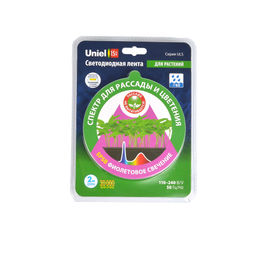 ULS-P76-2835-42LED/m-IP65-2M-SPSB RRP18C00 Комплект светодиодной ленты 2м. Спектр для рассады и цветения. Адаптер 18Вт. Блистер. TM Uniel