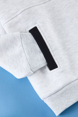 Gri Erkek Cocuk Renk Bloklu Orme Sweatshirt TKDAW25SW00132 - Trendyolmilla фото 2