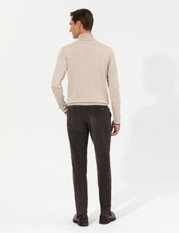 Узкие брюки из плотной ткани цвета хаки - Cacharel фото 4