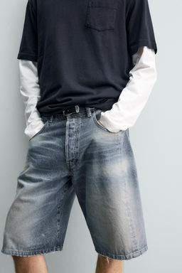 BERMUDA DENIM BAGGY FIT / Carb?n - Zara фото 5