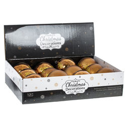 Набор из 12шт Украшение новогоднее "Шар", D 8 см, L35 W27 H8,5 см