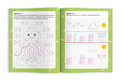 Книжка с заданиями для детей. Серия "Готовим руку к письму" арт. 72154 РИСУЕМ ПО КЛЕТКАМ /165?205 мм, 8 л., блок - офсет 100 г/м?, полноцветная печать, обл - мелованная бумага 170 г/м?, мягкий переплёт (2 скобы),