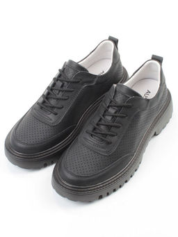 03-YH329-3 BLACK Полуботинки женские (натуральная кожа)