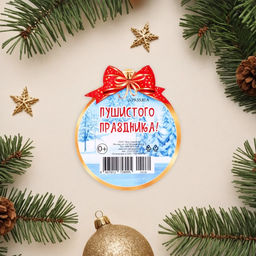 Цена за 20 шт. Открытка-шильдик «С Новым годом!», 6×8.5 см