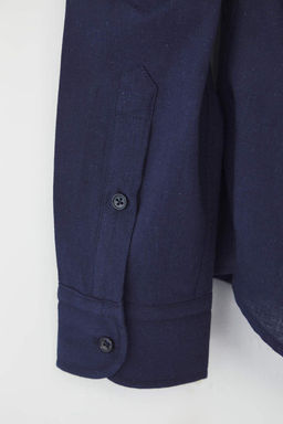 Trendyolmilla Man Mavi Regular Fit Keten Kar?s?ml? Erkek Gomlek TMNSS25GO00082 фото 4