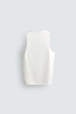 CAMISETA TANK REGULAR FIT MEDIUM WEIGHT / Blanco - Zara фото 7