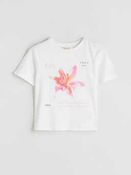 Bisiklet Yaka Bask?l? Kad?n Pijama ?st