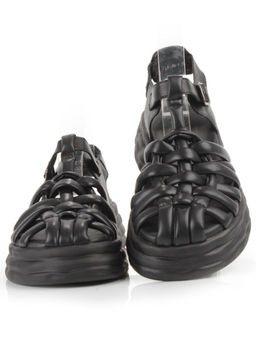 08-PEAG48-1 BLACK Босоножки женские (натуральная кожа) - Фабричный китай фото 8