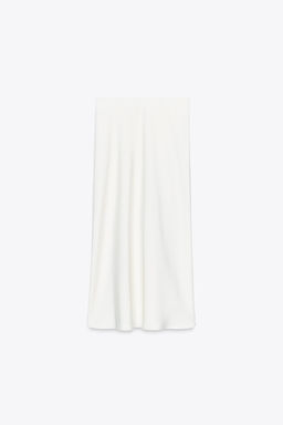 SATIN MIDI SKIRT WITH LACE - Zara фото 14