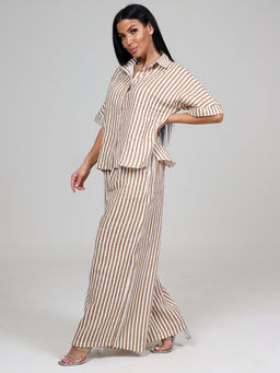 557 ЖЕНСКИЙ КОСТЮМ (брюки) (Бежевая полоса) - А-дина фото 4