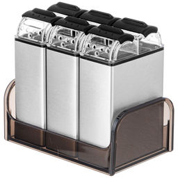 НАБОР ЕМКОСТЕЙ ДЛЯ СПЕЦИЙ ИЗ НЕРЖ.СТАЛИ 3ШТ AGNESS  фото 4