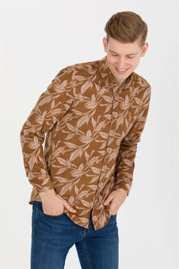 U. S. Polo Assn Мужская рубашка светло-коричневого цвета с длинным рукавом - U.s. polo assn фото 9