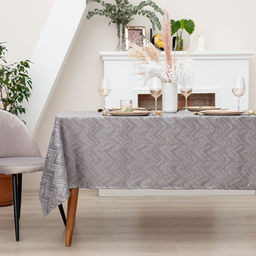 Скатерть Этель Lines цв.серый, 142*283 +/-3 см, 115 10 гр,100% п/э
