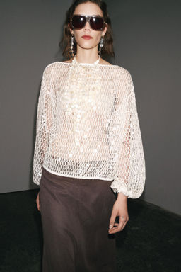 ZW COLLECTION SEQUIN TOP - Zara фото 10