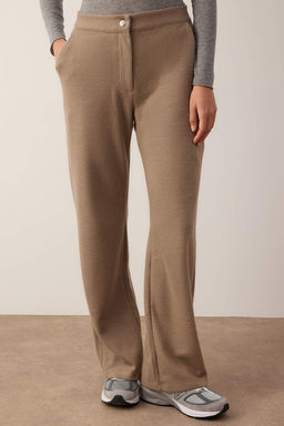 Vizon Wide Leg Kadife C?tc?tl? Esnek Orme Pantolon TWOAW26PL00114 - Trendyolmilla фото 4