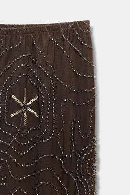 BEADED SEQUIN TROUSERS - Zara фото 12