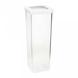 Банка для сыпучих продуктов пластмассовая Степ 1,9л, 10х10х28см, белый (Россия) - Домашняя мода фото 4