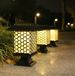 Светильник садовый на солнечной батарее 13,5х19 см / PM-7171 /уп 2/48/