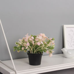 Искусственный цветок в горшке Блехнум галант, 14?7 см