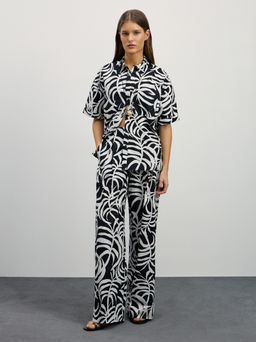 Рубашка из хлопка с принтом / Zarina  фото 2