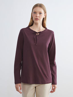 F?rf?rl? Ba?lamal? Yaka Bluz