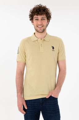 Erkek Slim Fit Polo Yaka A__k Haki Basic Ti__rt Sepette S_rpriz _ndirim
