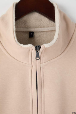 Bej Regular/Normal Kesim Dik Yaka Nak?sl? Ici Polarl? Sweatshirt TMNAW26SW00026 - Trendyolmilla фото 6