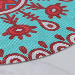 Набор салфеток сервировочных Доляна Колли, d=38 см, 4 шт, цвет бирюзовый  фото 12