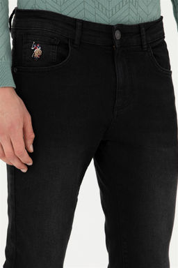 Брюки джинсовые U. S. Polo Assn темно-серые из хлопка - U.s. polo assn фото 6