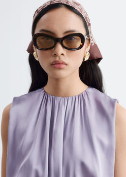 Top de seda sin mangas con volantes - H&m фото 4