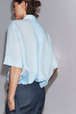 ZW COLLECTION RAMIE SHIRT - Zara фото 5