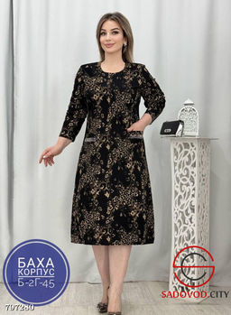 платье женское батал с рисунком