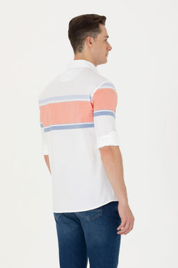 U. S. Polo Assn / Мужская белая рубашка с длинным рукавом - U.s. polo assn фото 12