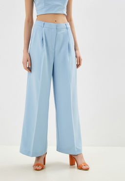Светло-голубые классические брюки - Incity фото 9