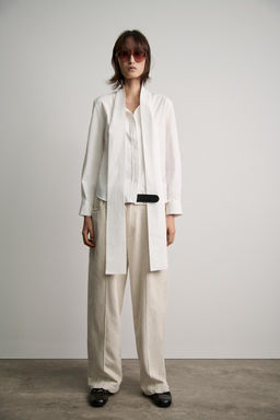 BOW BLOUSE ZW COLLECTION - Zara фото 5