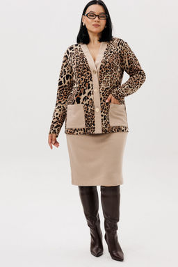 Костюм Anastasia 1293 бежевый (анималистический принт) фото 5