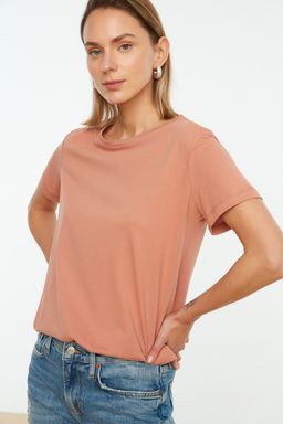 Haki-Somon %100 Pamuk Suprem Bisiklet Yaka 2li Paket Orme T-Shirt TWOSS20TS0141