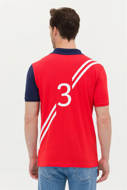 Мужская красная футболка с воротником-поло - U.s. polo assn фото 5