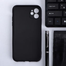 Чехол Innovation, для iPhone 11, силиконовый, матовый, черный
