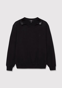 Muhur Logo Nak?sl? Siyah Erkek Sweatshirt - Mavi фото 2