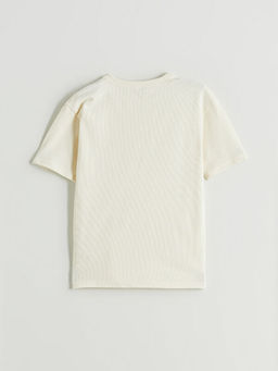 Bisiklet Yaka Bask?l? Erkek ?ocuk Ti??rt