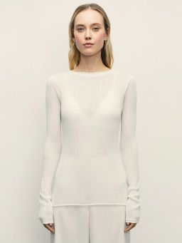 Полупрозрачный лонгслив из вискозы / Zarina фото 3