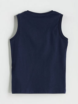 Bisiklet Yaka Dinozor Bask?l? Erkek ?ocuk Atlet