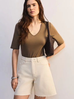 Джинсовые шорты А-силуэта ZR2605092302-2 / Zarina