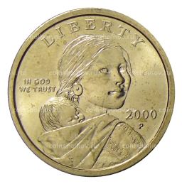 1 доллар 2000 года P США Сакагавея  Парящий Орел